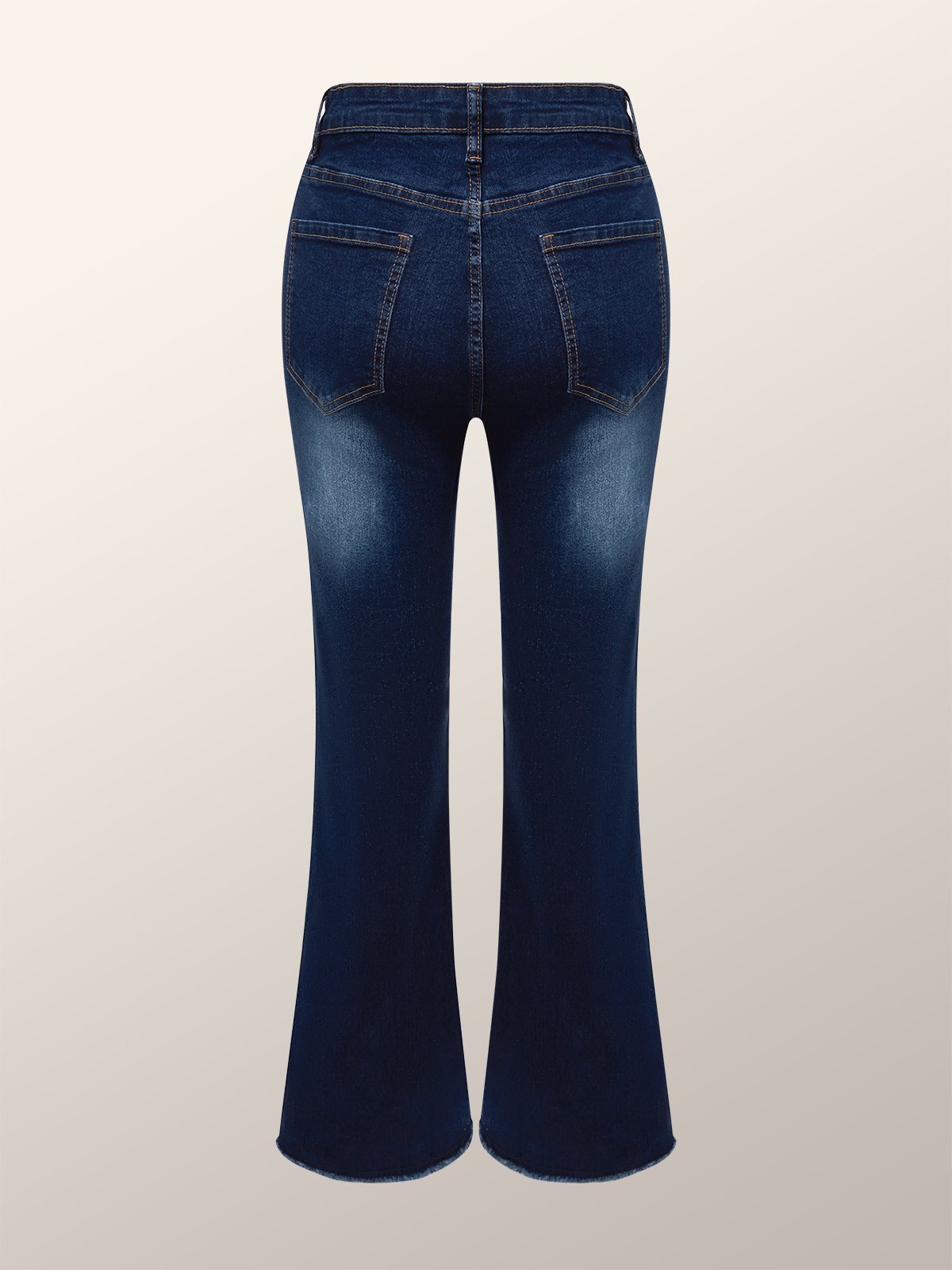 Denim Plain Casual Regular Fit Jeans