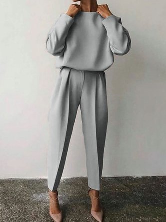 Long Sleeve Shirt With Pants Suit