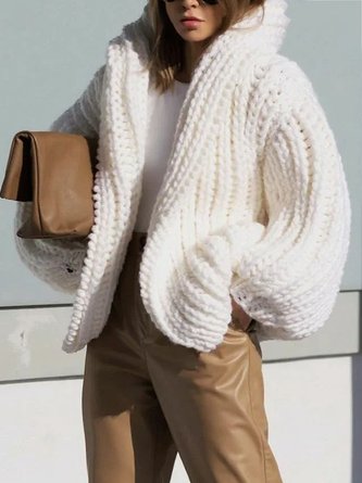Long sleeve Urban Shawl Collar Sweater Coat