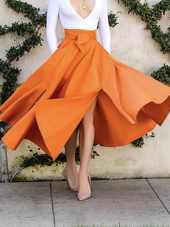 Daily Regular Fit Plain Elegant Skirt
