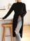 Long Sleeve High Neck Regular Fit Solid Daily Top