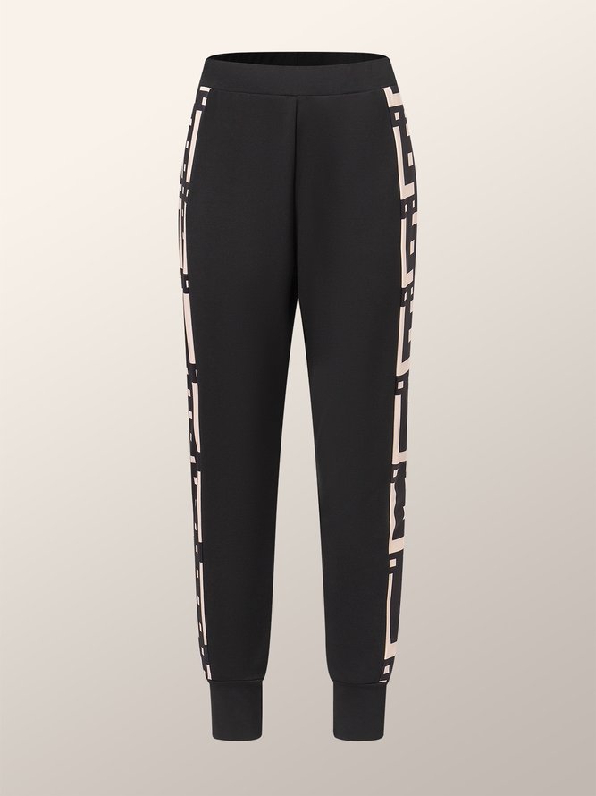 High Elasticity Tight Casual Geometric Casual Long Pants
