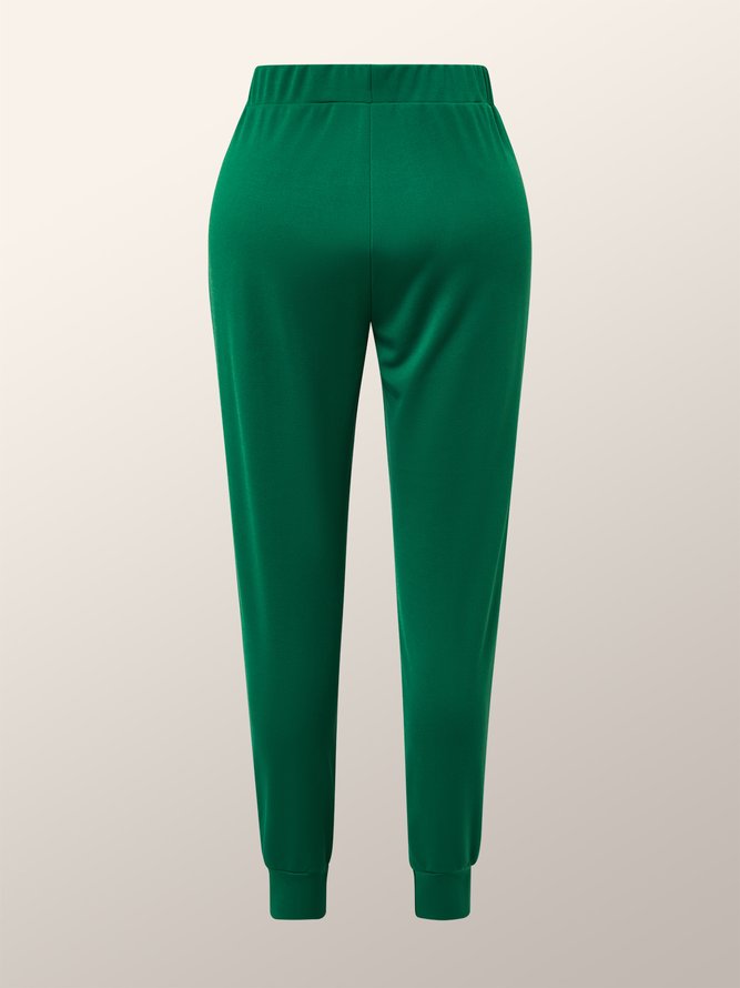 Color Block Casual Tight Casual Pants