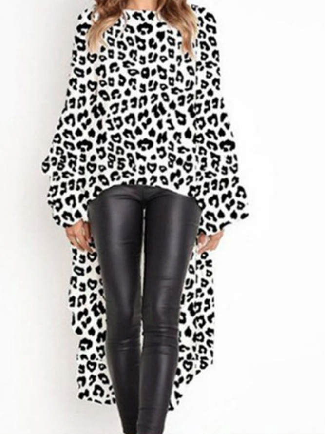 Leopard Casual Long sleeve Top
