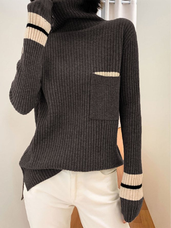 Long Sleeve Casual Turtleneck Sweater