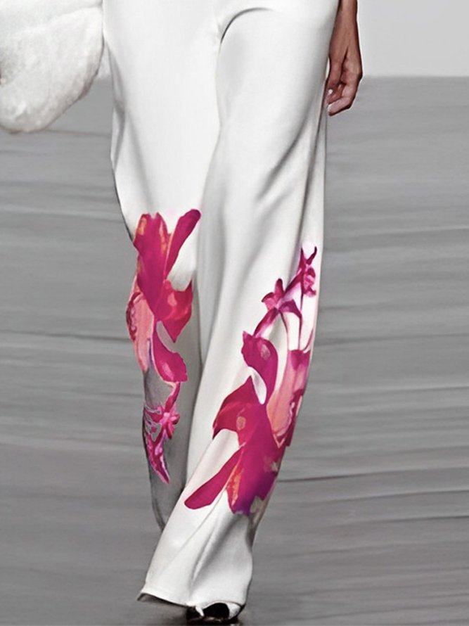 Urban Floral Regular Fit Fashion Pants