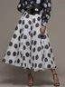 Polka Dots Elegant Skirt With No Belt